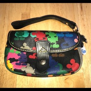 Disney Dooney and Bourke colorful Mickey wristlet